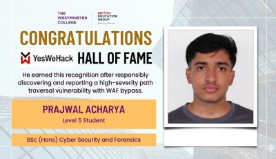 Level 5 Student Prajwal Acharya Listed in Digital Flanders Hall of Fame Thumbnail